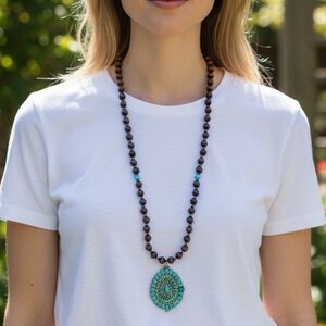 Handmade Elegant Wooden Beaded Necklace